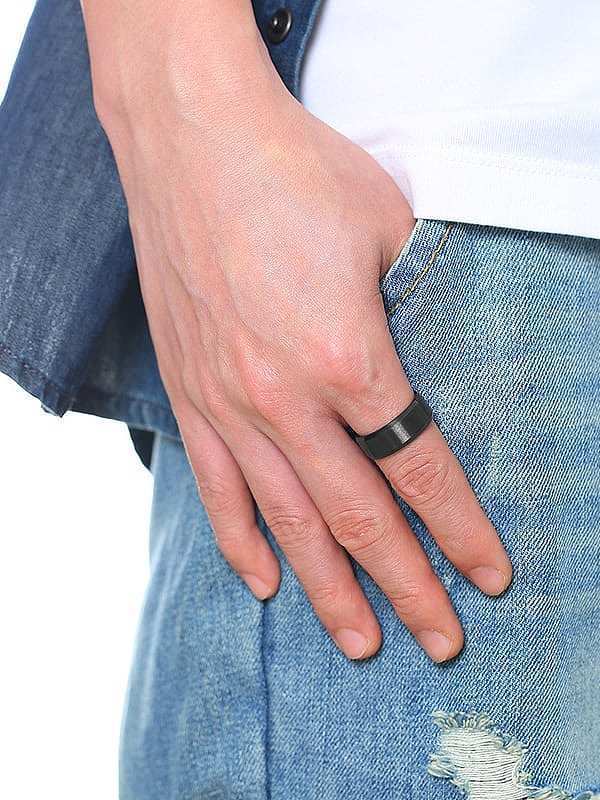 Titanium Smooth Round Ring