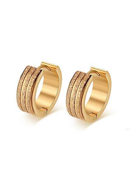 Personality Gold Plated Geometric Shaped Clip Earrings