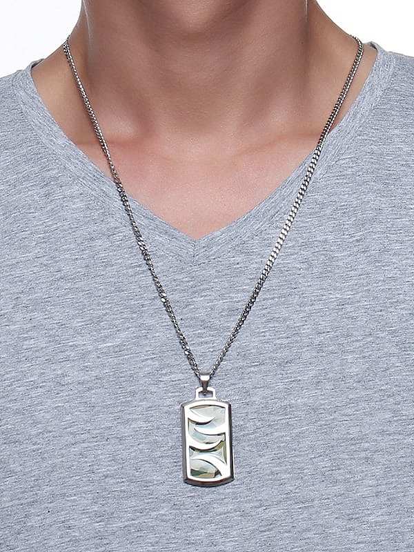 Stainless Steel With Platinum Plated Simplistic Geometric Necklaces