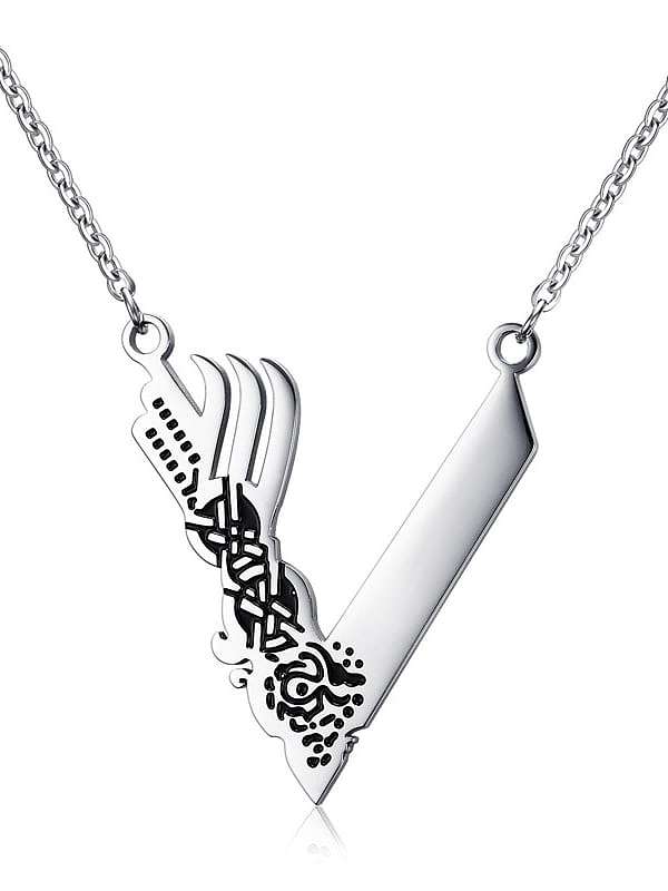 Titanium Steel Irregular Vintage Pendant