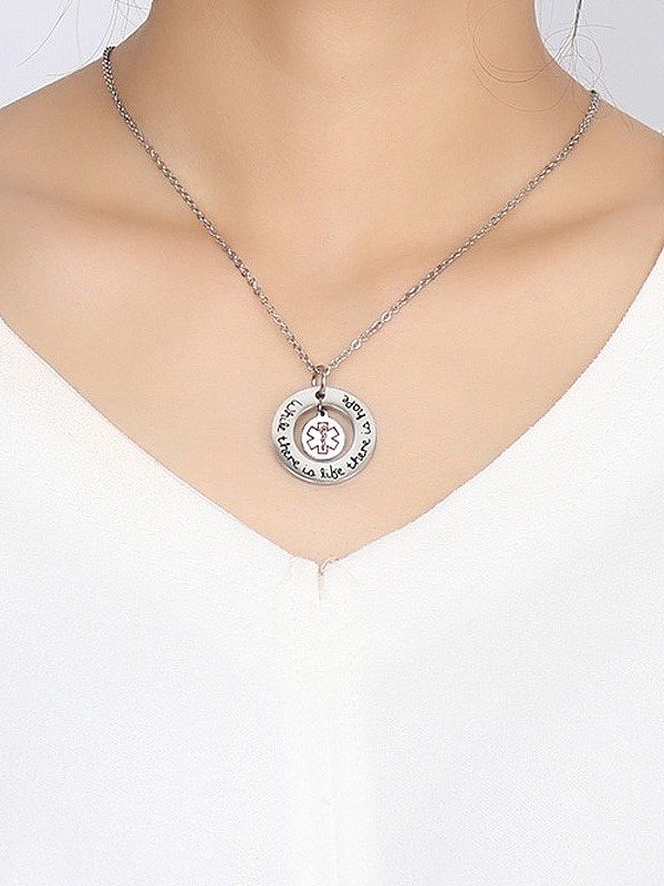 Unisex Delicate Medical Logo Stainless Steel Pendant