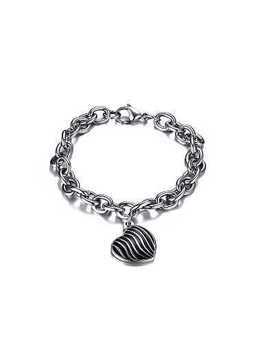 Exquisite Hear Shaped Glue Stainless Steel Bracelet