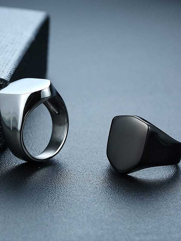 Titanium Steel Geometric Minimalist Band Ring
