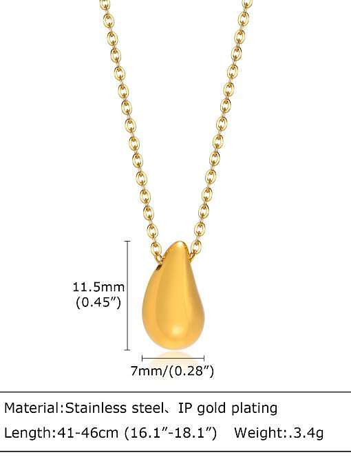Titanium Steel Water Drop Minimalist Necklace