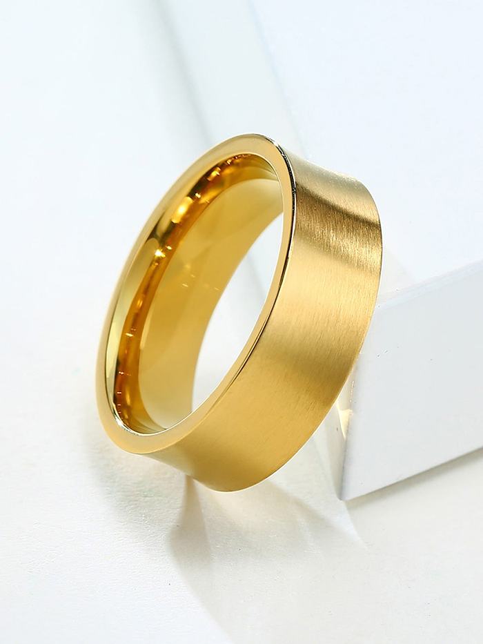 Titanium Steel Geometric Minimalist Band Ring