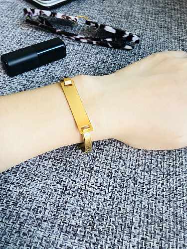 Stainless steel Smooth Geometric Minimalist Band Bangle