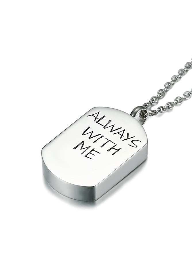 Personality Square Shaped Stainless Steel Pendant