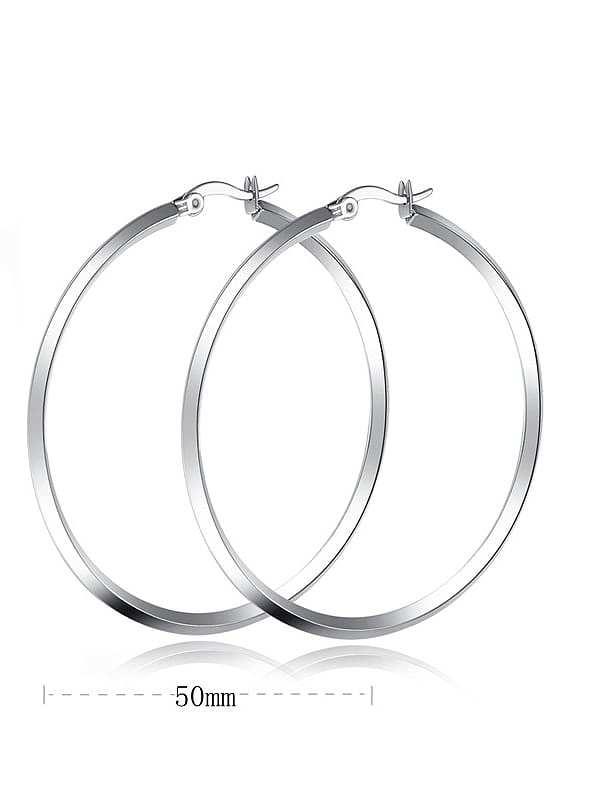 Exquisite High Polished Geometric Shaped Titanium Drop Earrings