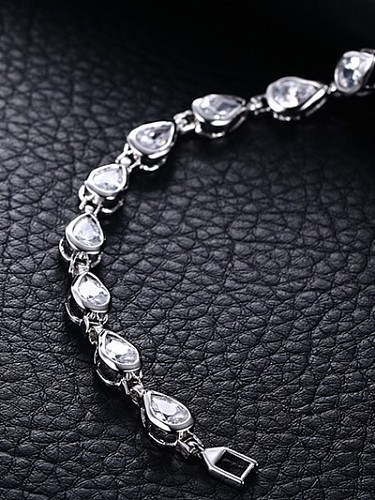 High Quality Water Drop Shaped Zircon Charm Bracelet