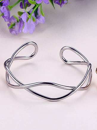 Fashion Open Design Stainless Steel Copper Bangle