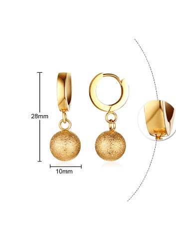 Titan-Stahlperlen-geometrischer Weinlese-Tropfen-Ohrring