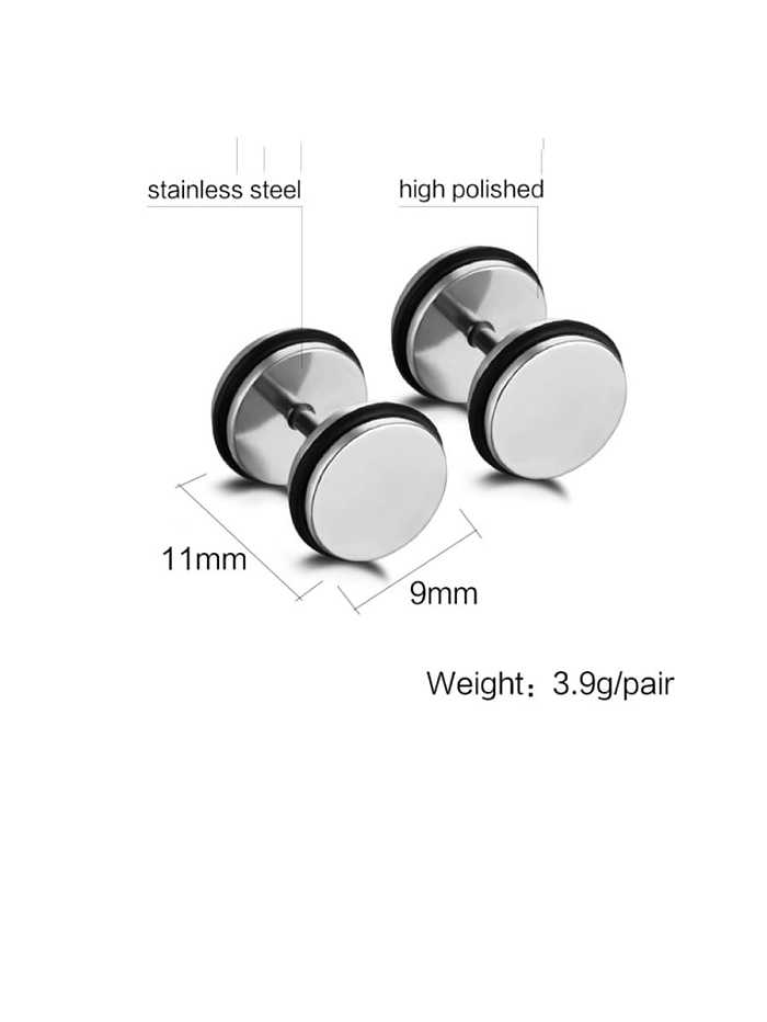 Geometrischer minimalistischer Ohrstecker aus Titan-Stahl-Emaille