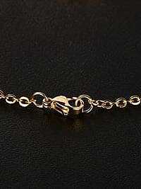 Vergoldetes, palmenförmiges Titanarmband für Frauen