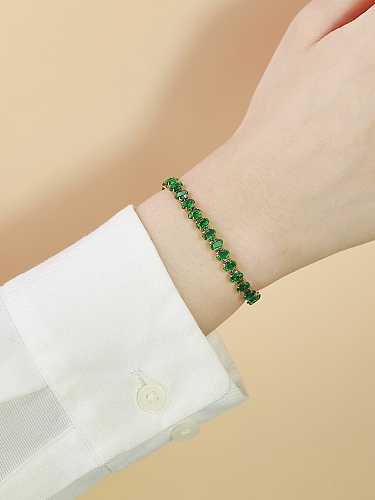 Stainless steel Cubic Zirconia Geometric Vintage Bracelet