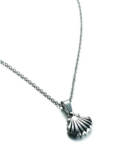 Temperament Shell Shaped Silver Plated Stainless Steel Necklace