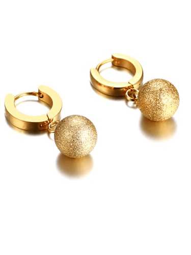 Boucles d'oreilles pendantes vintage géométriques avec perle en acier titane