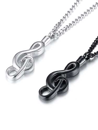 Stainless Steel With Platinum Plated Simplistic Irregular Note Necklaces