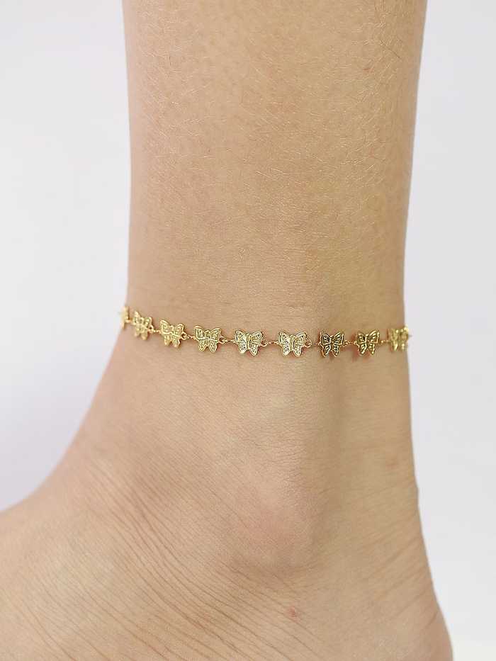 Stainless steel Butterfly Vintage Anklet