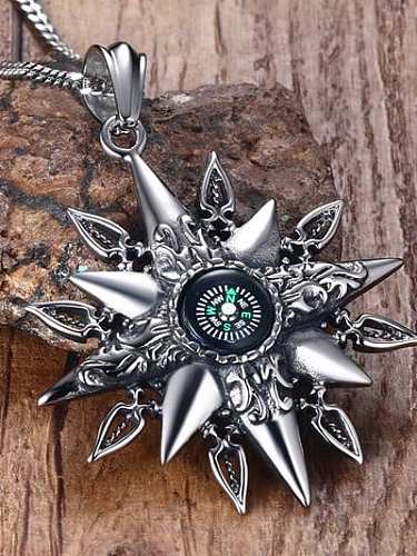 Creative Compass Shaped Stainless Steel Pendant