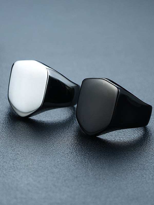 Titanium Steel Geometric Minimalist Band Ring