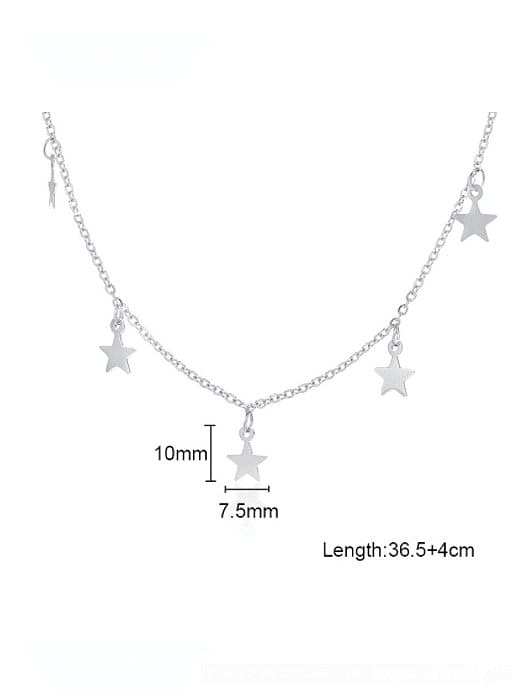 Minimalistische Halskette mit glattem Stern aus Titanstahl