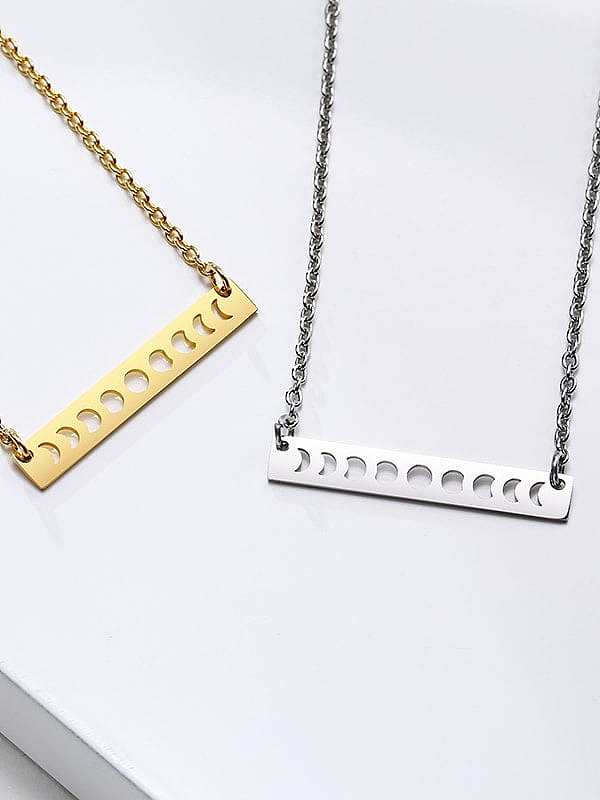 Titanium Steel Smooth Geometric Minimalist Necklace