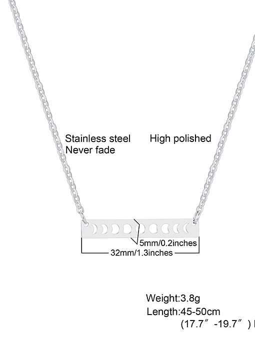 Titanium Steel Smooth Geometric Minimalist Necklace