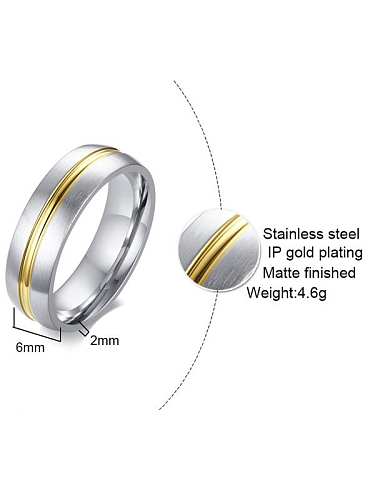 Stainless steel Round Minimalist Couple Ring