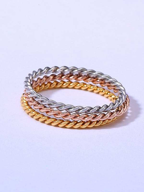 Titanium Steel Geometric Minimalist Band Ring