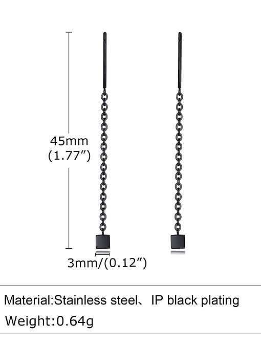 Boucle d'oreille enfileur minimaliste géométrique en acier inoxydable