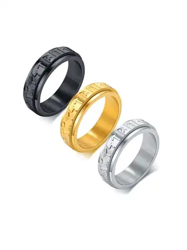 Stainless steel Irregular Vintage Band Ring