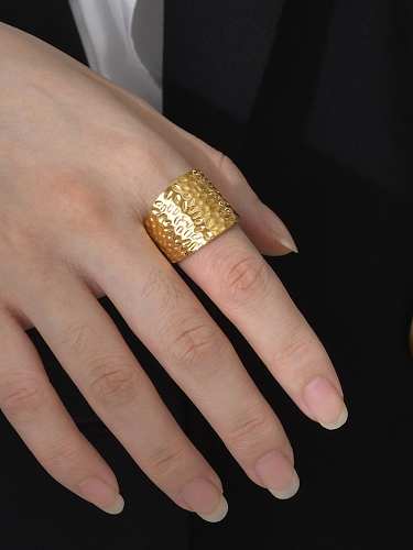 Stainless steel Geometric Vintage Band Ring
