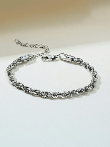 Titanium Steel Irregular Vintage Link Bracelet