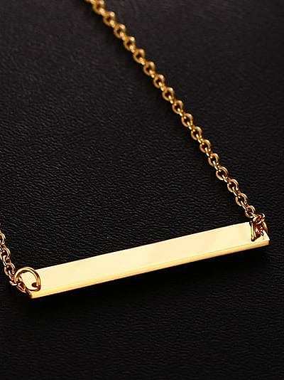 Exquisite Gold Plated Geometric Shaped Titanium Necklace