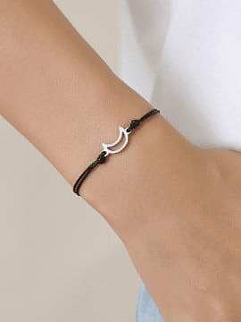 Titanium Steel Moon Minimalist Adjustable Bracelet