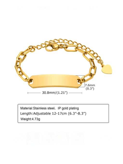 Titanium Steel Geometric Minimalist Link Hollow Chain Bracelet