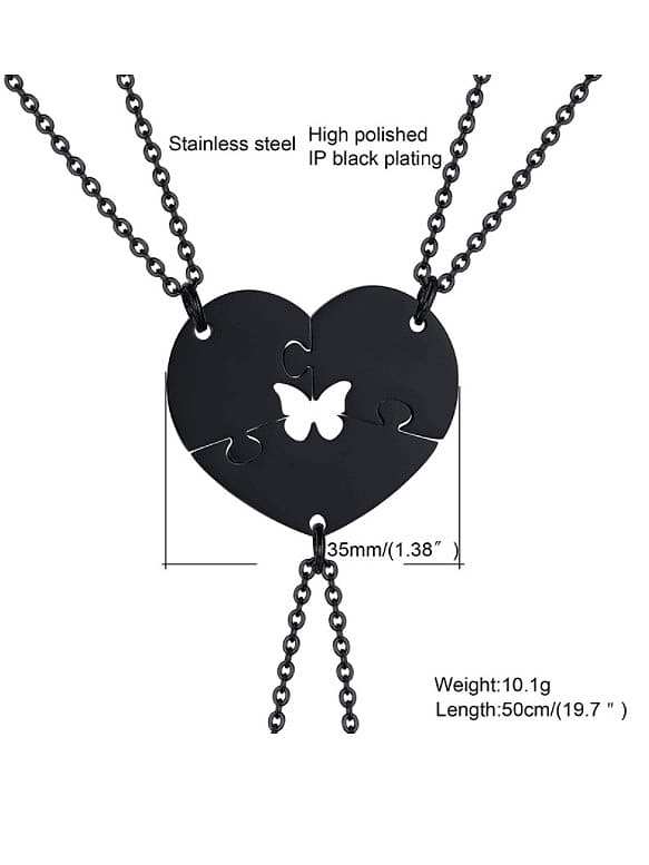 Titanium Steel Heart Minimalist Pendant Necklace