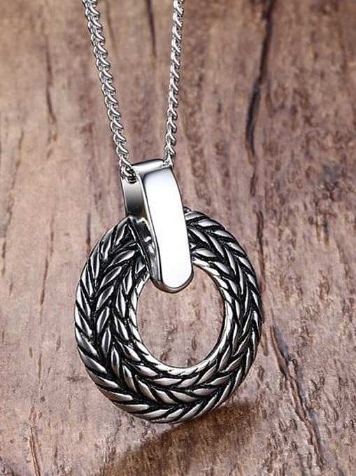 Delicate Round Shaped High Polished Stainless Steel Pendant