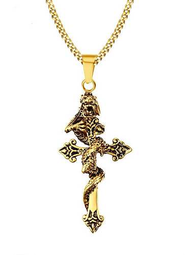 Stainless steel Cross Ethnic Regligious Necklace