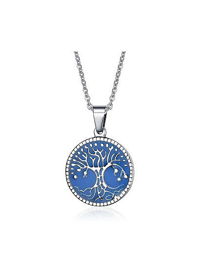 Fresh Tree Shaped Glue Stainless Steel Pendant