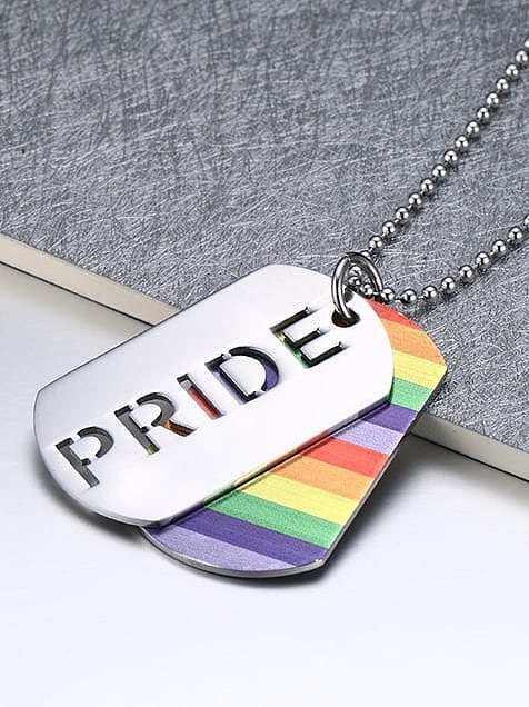 Multi-color Geometric Shaped Stainless Steel Enamel Pendant
