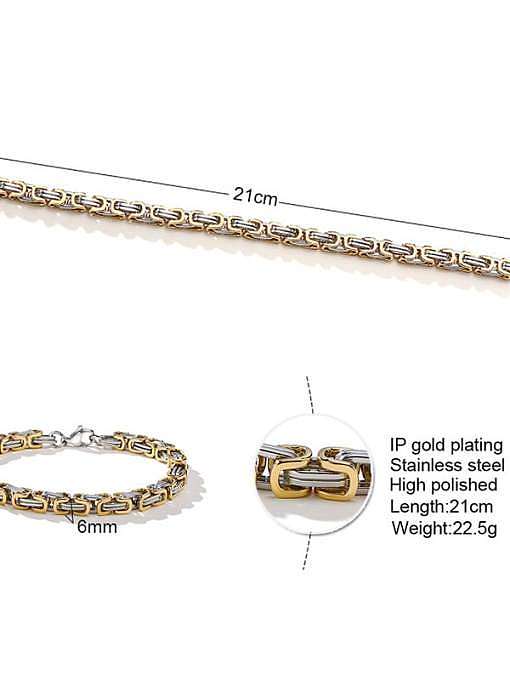 Titanium Steel Irregular Minimalist Link Bracelet