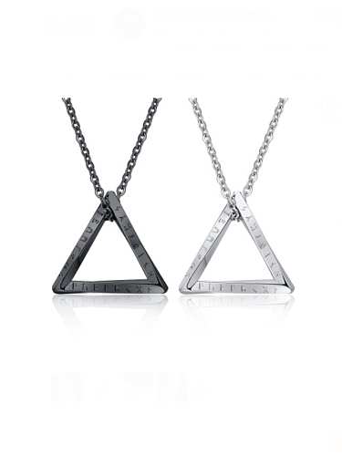 Stainless steel Hip Hop Triangle Pendant