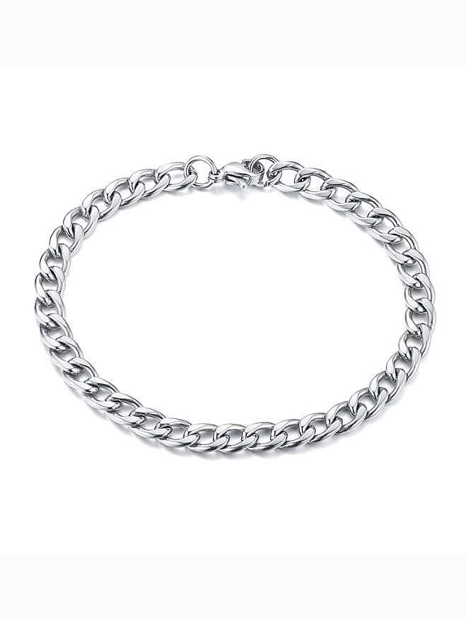 Titanium Steel Hollow Geometric Chain Minimalist Link Bracelet