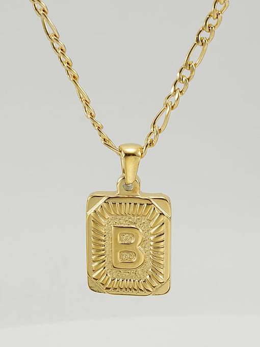 Titanium Steel Letter Hip Hop coin Necklace with 26 letters