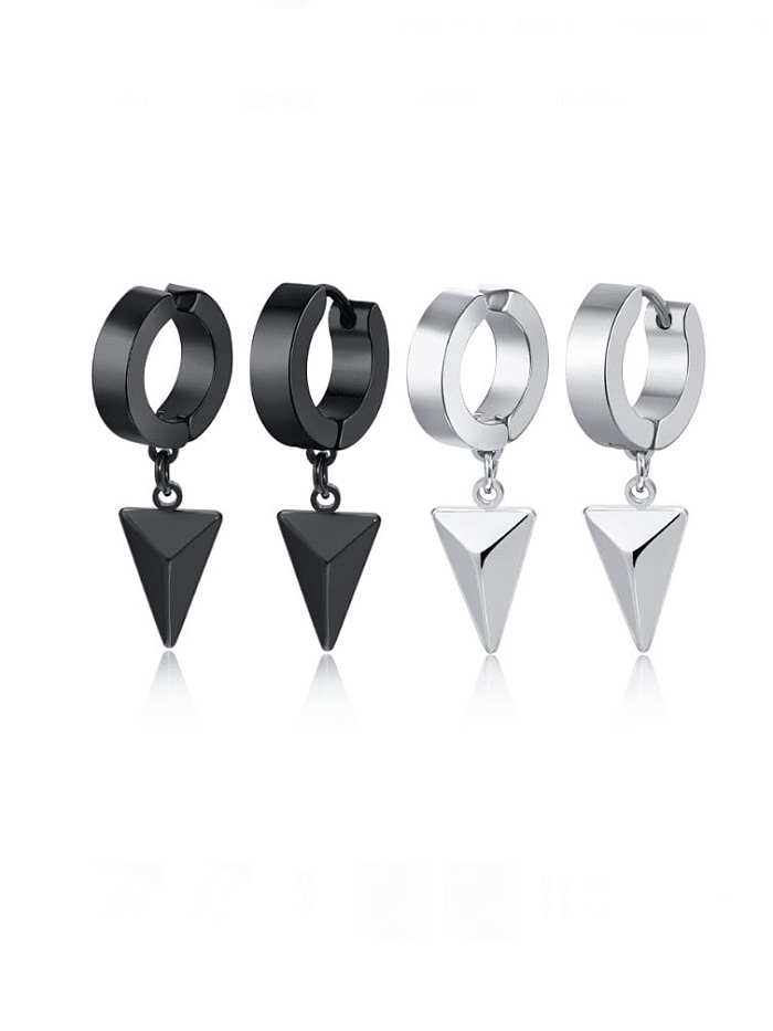 Glatter geometrischer minimalistischer einzelner Ohrring aus Edelstahl