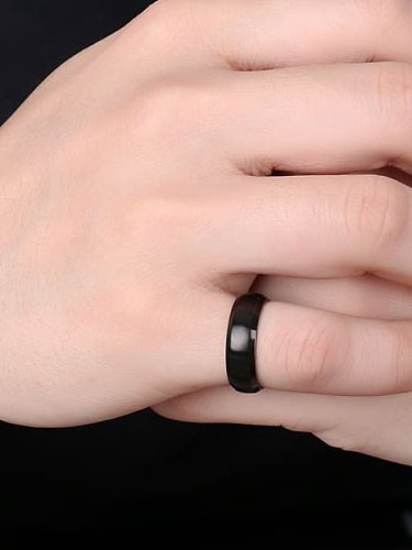 Titanium Steel Round Minimalist Band Ring