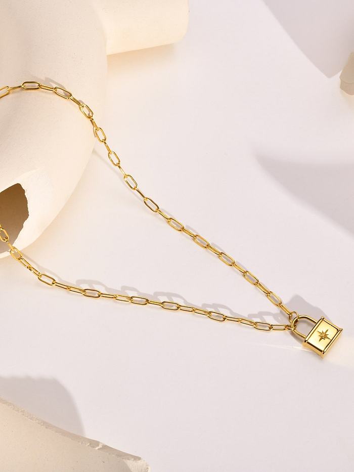 Titan Stahl Medaillon minimalistische Halskette