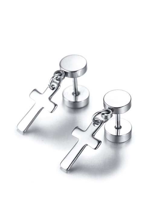 Stainless steel Cross Minimalist Drop Earring