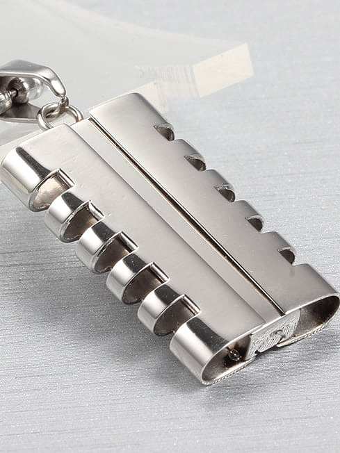 Exquisite Colorful Square Shaped Rhinestone Titanium Pendant